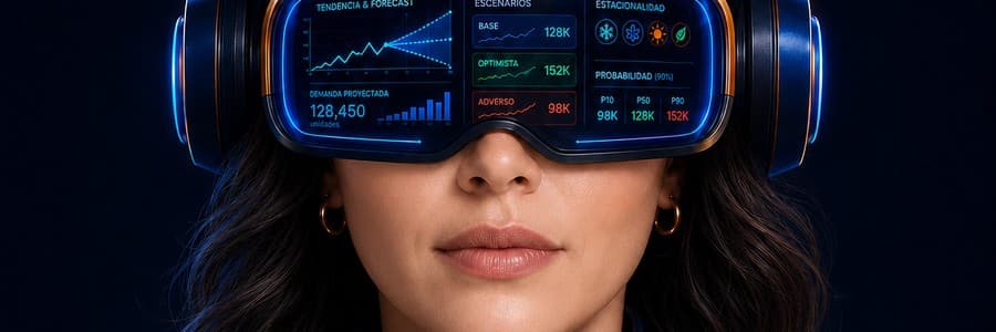 Primer plano de Inés — Especialista en Forecasting IA