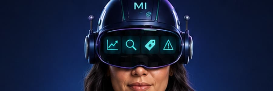 Primer plano de Olivia — Analista de Inteligencia de Mercado y Competencia IA