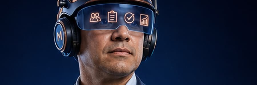 Primer plano de Valentín — Analista de Compras y Contratistas de Obra IA