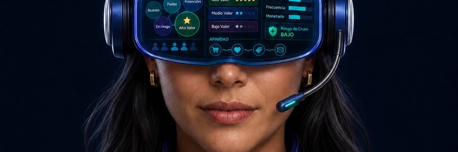 Primer plano de Verónica — Analista de Segmentación y Valor del Cliente IA