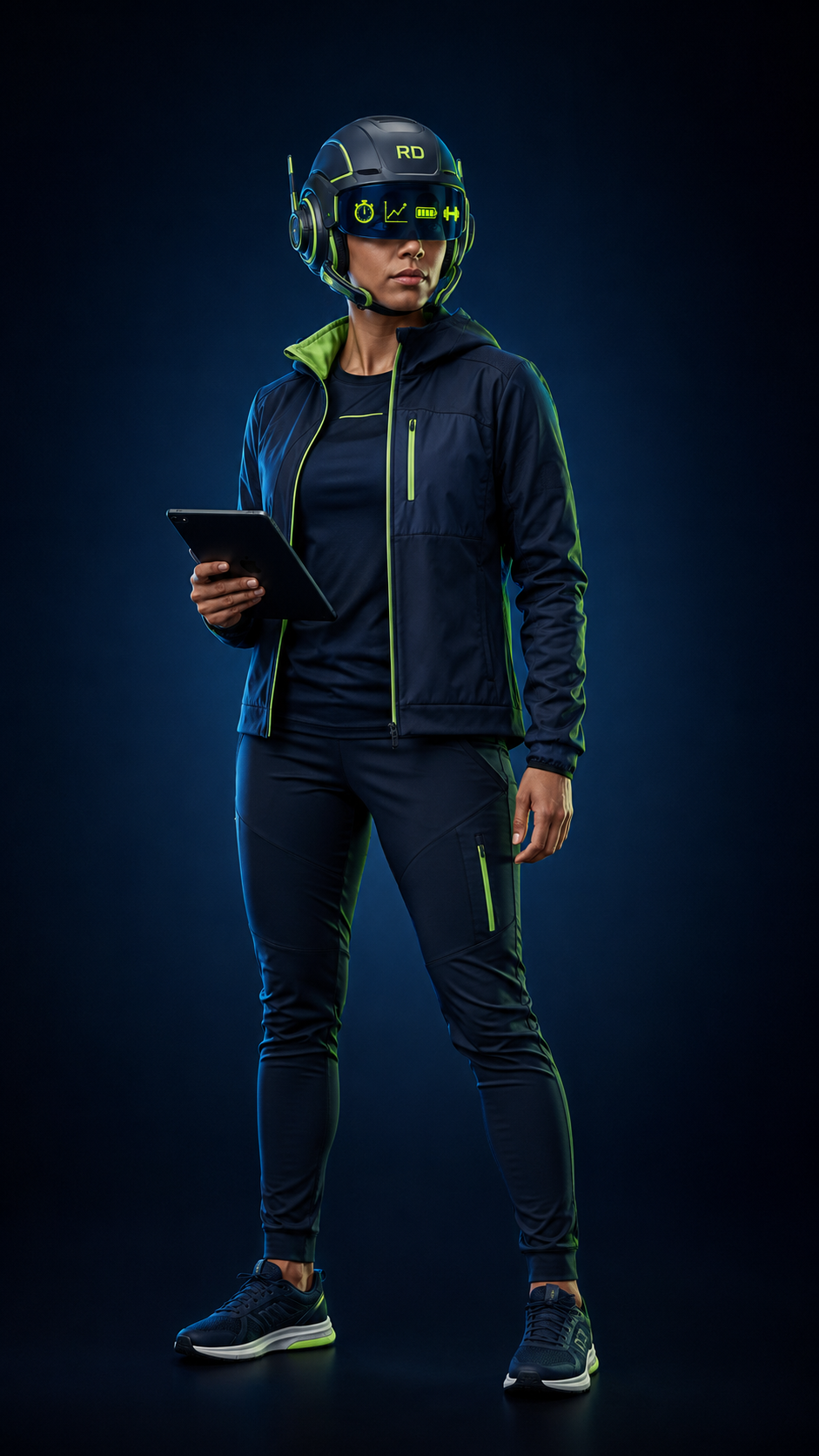 Cuerpo completo de Cynthia — Analista de Rendimiento Deportivo IA